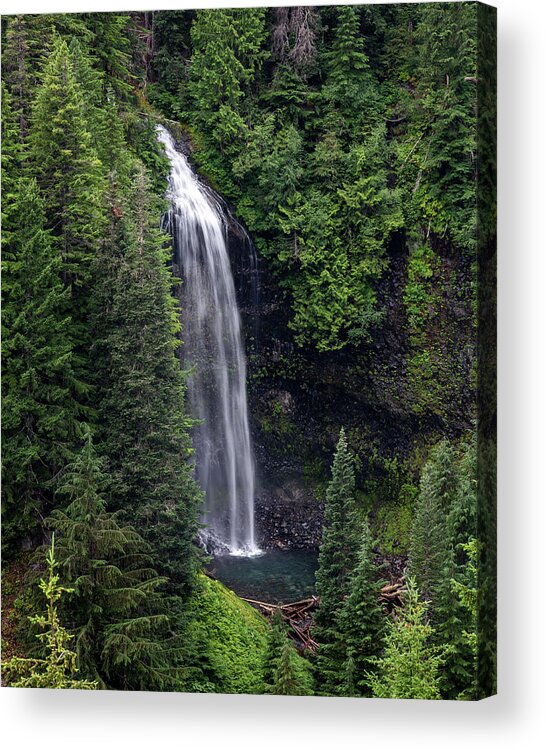 Creek Acrylic Print featuring the photograph Martha Falls Mount Rainier - 1 by Alex Mironyuk