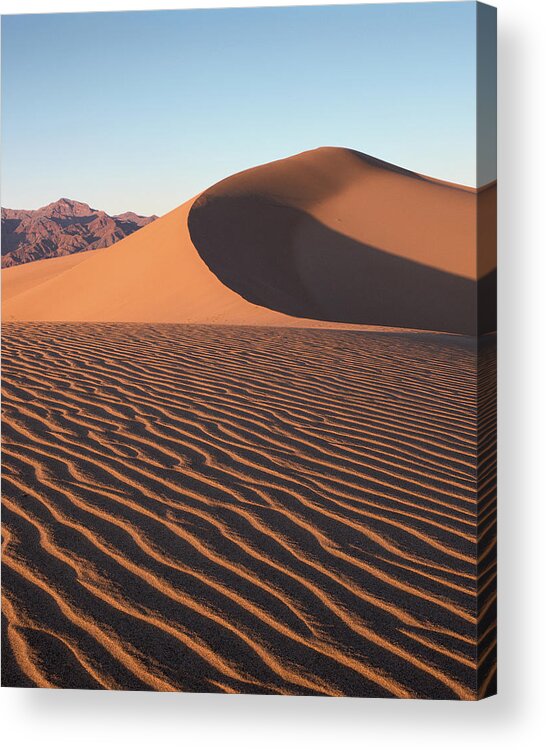 California Acrylic Print featuring the photograph Mesquite Dunes #1-V by Tom Daniel