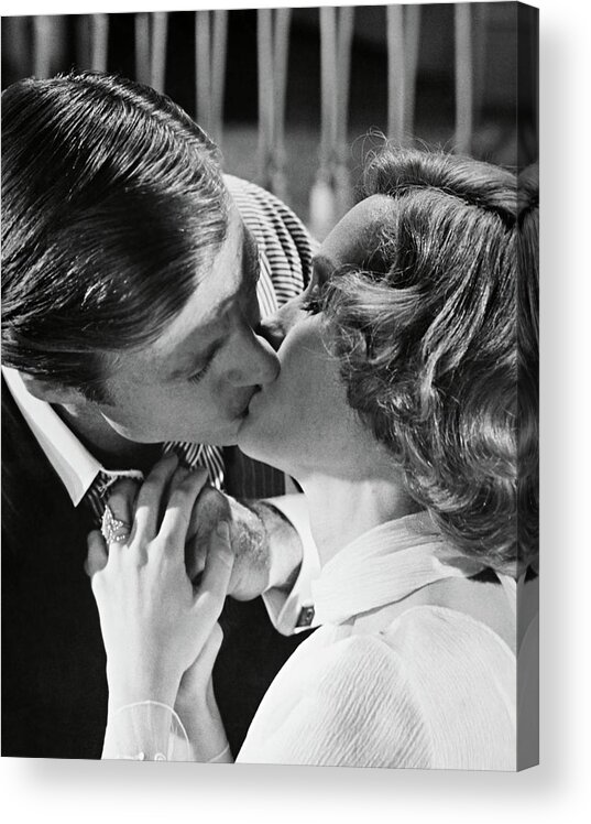 Mia Farrow Acrylic Print featuring the photograph MIA FARROW and ROBERT REDFORD in THE GREAT GATSBY -1974-. by Album