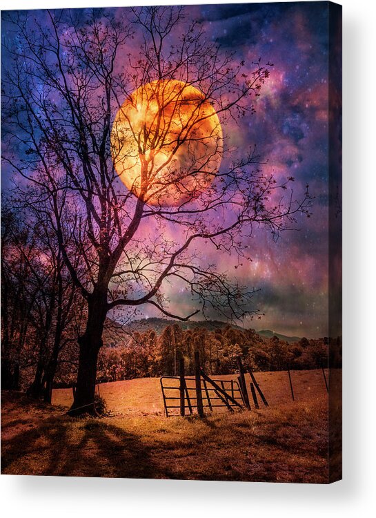 Clouds Acrylic Print featuring the photograph Moonbeams by Debra and Dave Vanderlaan