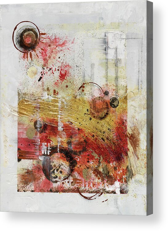 Movements In Red Acrylic Print featuring the painting Movements In Red by Maureen Lisa Costello