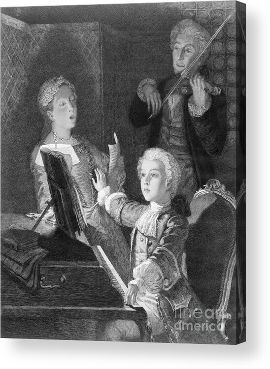 Art Acrylic Print featuring the photograph Mozart And Accompanists Rehearsing by Bettmann