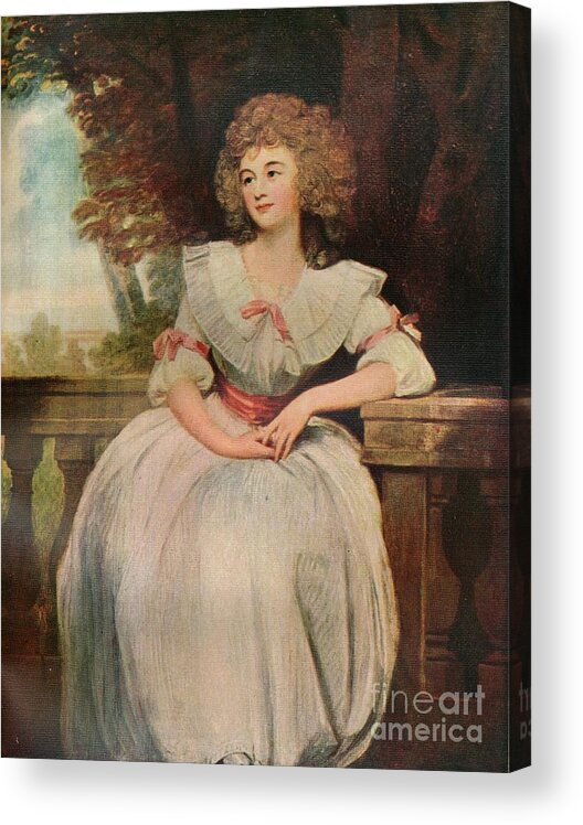 Oil Painting Acrylic Print featuring the drawing Mrs Mark Currie, 1789 by Print Collector