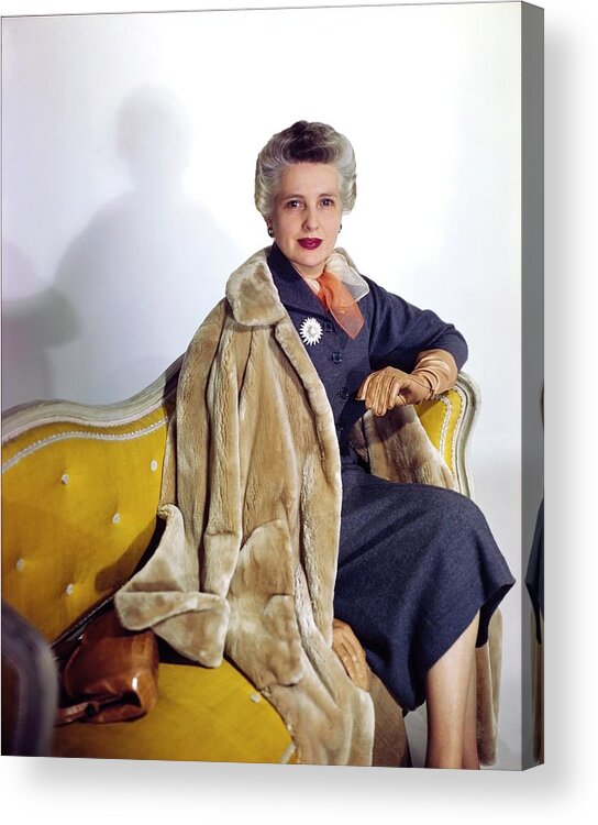 Beauty Acrylic Print featuring the photograph Mrs. William Lewis In Maximilian by Horst P. Horst