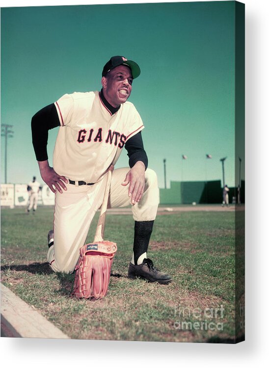 People Acrylic Print featuring the photograph New York Giants Willie Mays by Bettmann