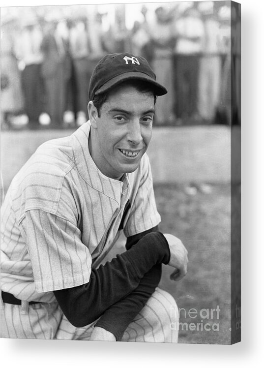 Three Quarter Length Acrylic Print featuring the photograph New York Yankees Outfielder Joe by Bettmann