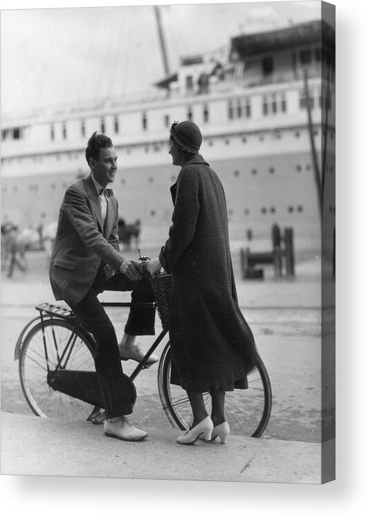 People Acrylic Print featuring the photograph New Yorkers In Bermuda by The New York Historical Society
