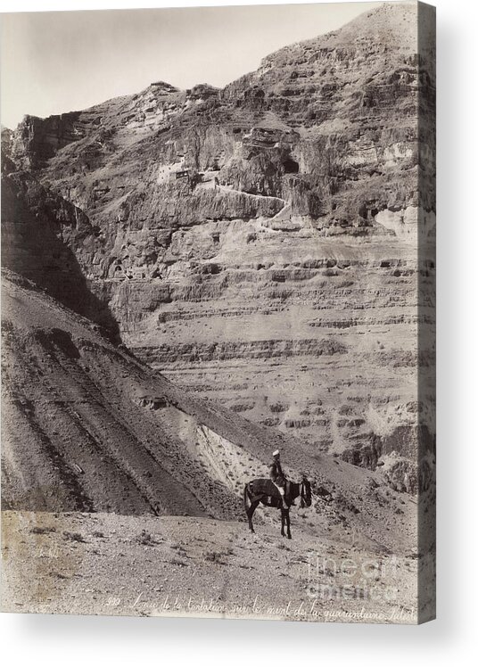Scenics Acrylic Print featuring the photograph Palestinian Man On Donkey by Bettmann