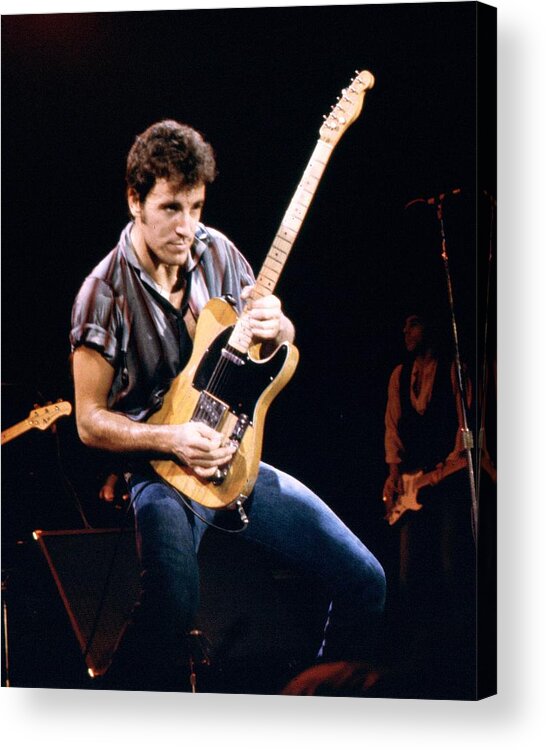 People Acrylic Print featuring the photograph Photo Of Bruce Springsteen by Larry Hulst