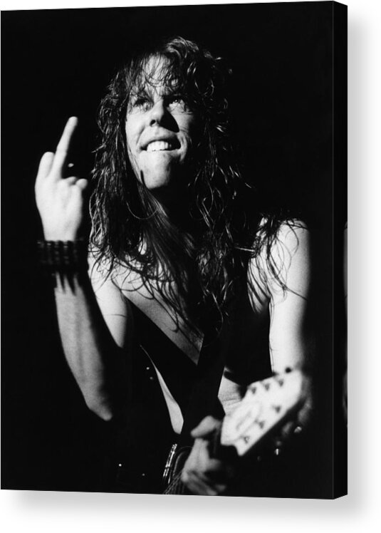Rock And Roll Acrylic Print featuring the photograph Photo Of James Hetfield And Metallica by Pete Cronin