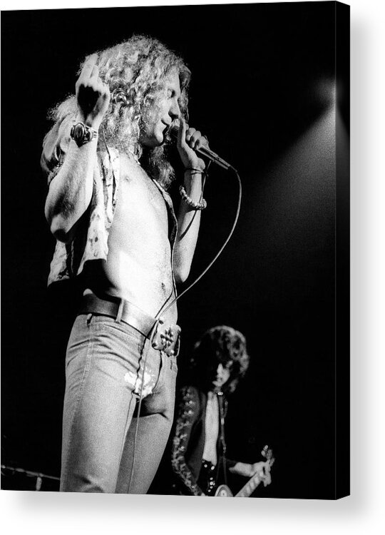 Led Zeppelin Acrylic Print featuring the photograph Photo Of Robert Plant And Led Zeppelin by David Redfern