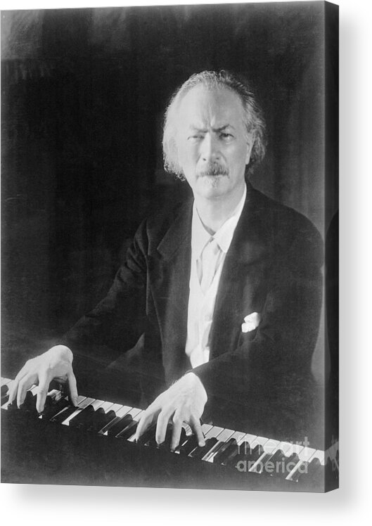 Piano Acrylic Print featuring the photograph Pianist And Composer Ignacy Paderewski by Bettmann
