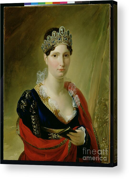 Female Acrylic Print featuring the painting Portrait Of Elisa Baciocchi by Joseph Franque