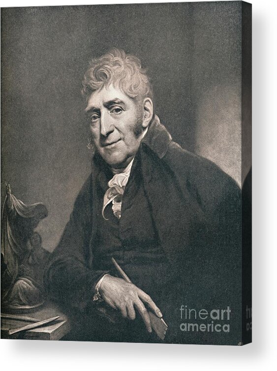 Oil Painting Acrylic Print featuring the drawing Portrait Of Joseph Nollekens, C1812 1904 by Print Collector