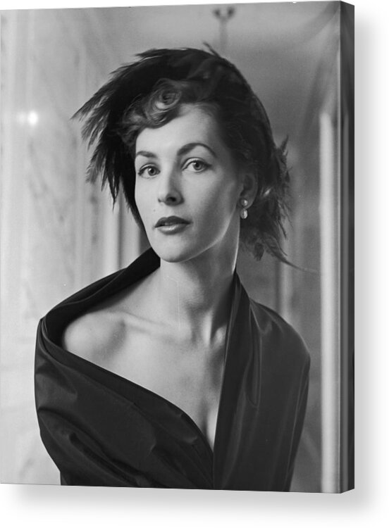 Editors' Picks Acrylic Print featuring the photograph Portrait Of Model Georgia Hamilton by Nina Leen