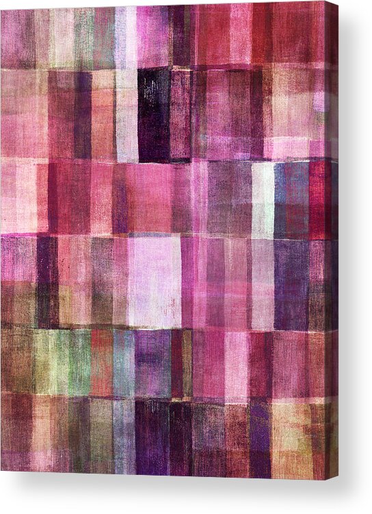 Oil Painting Acrylic Print featuring the photograph Purple Distressed Background by Qweek