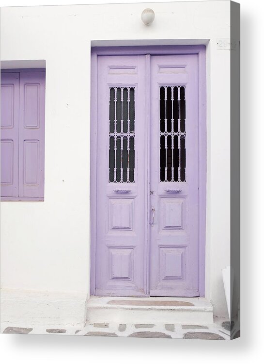 Purple Acrylic Print featuring the photograph Purple Door by Lupen Grainne
