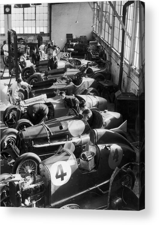 1930-1939 Acrylic Print featuring the photograph Racing Mechanics by Fox Photos