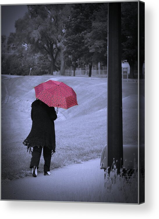  Acrylic Print featuring the photograph Red Umbrella by Jack Wilson