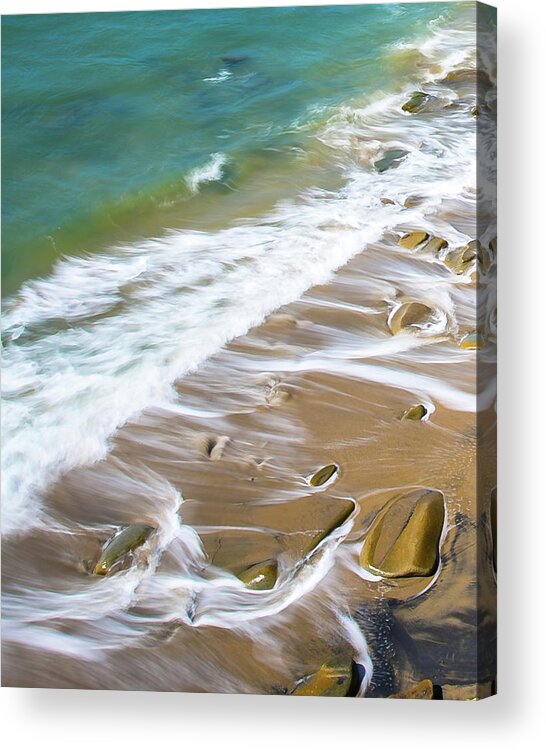 Waves Acrylic Print featuring the photograph Retraction 1 by Ryan Weddle