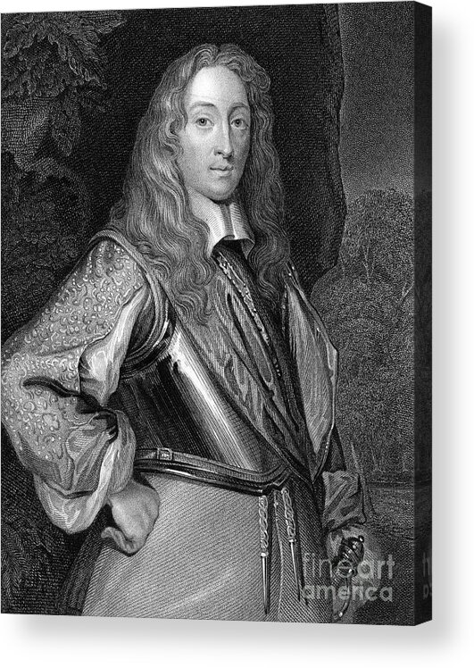 Engraving Acrylic Print featuring the drawing Robert Greville, 2nd Baron Brooke by Print Collector