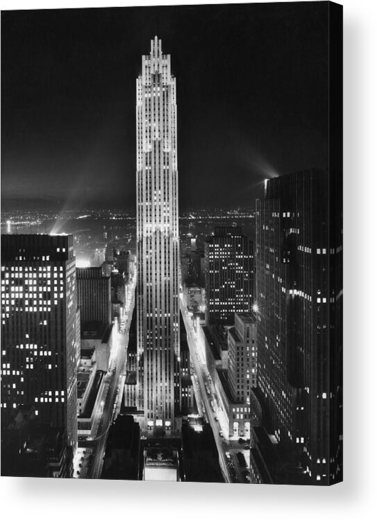1940-1949 Acrylic Print featuring the photograph Rockefeller Center by George Enell