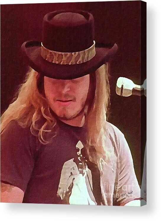 Lynyrd Acrylic Print featuring the photograph Ronnie Van Zant by Billy Knight