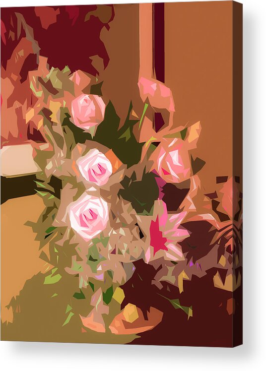 Flowers Acrylic Print featuring the photograph Rose Light 2 AR by Ginger Stein