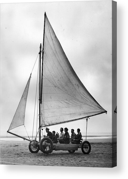 Summer Acrylic Print featuring the photograph Sand Yachting by Fox Photos