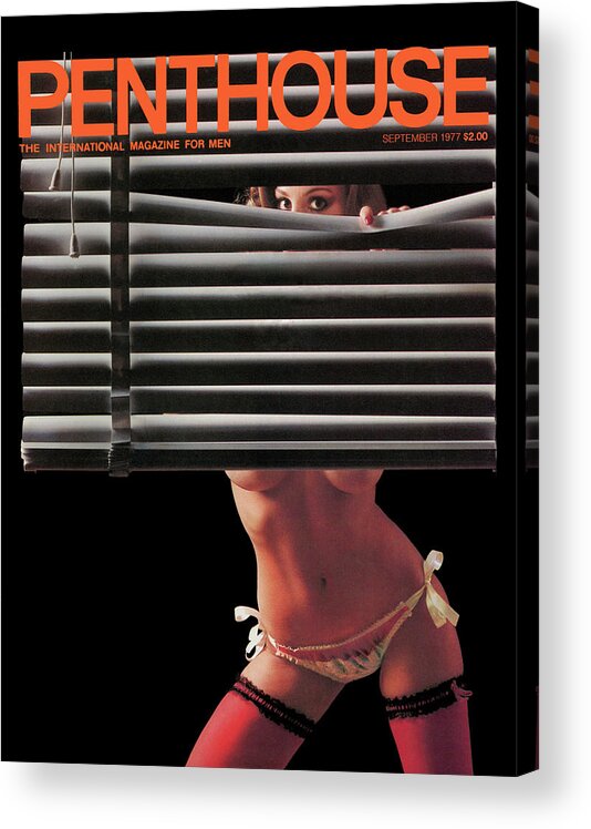 Pinup Acrylic Print featuring the photograph September 1977 Penthouse Cover Featuring Pat Pardini by Penthouse