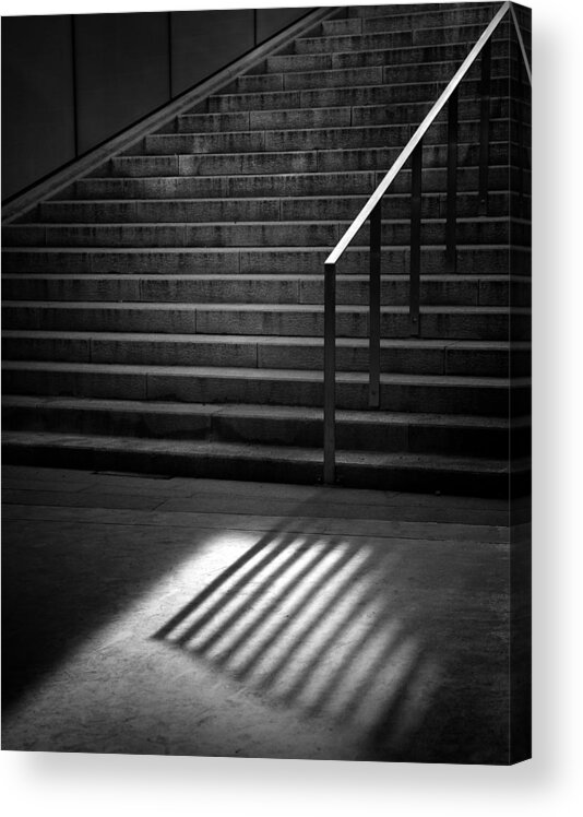 Street Acrylic Print featuring the photograph Shadow Grid by Marc Apers