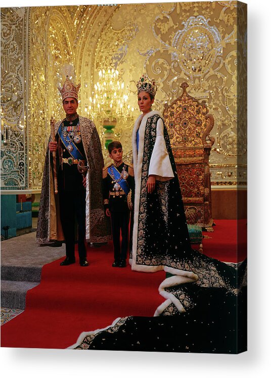 Color Image Acrylic Print featuring the photograph Shah of Iran and Family by Dmitri Kessel
