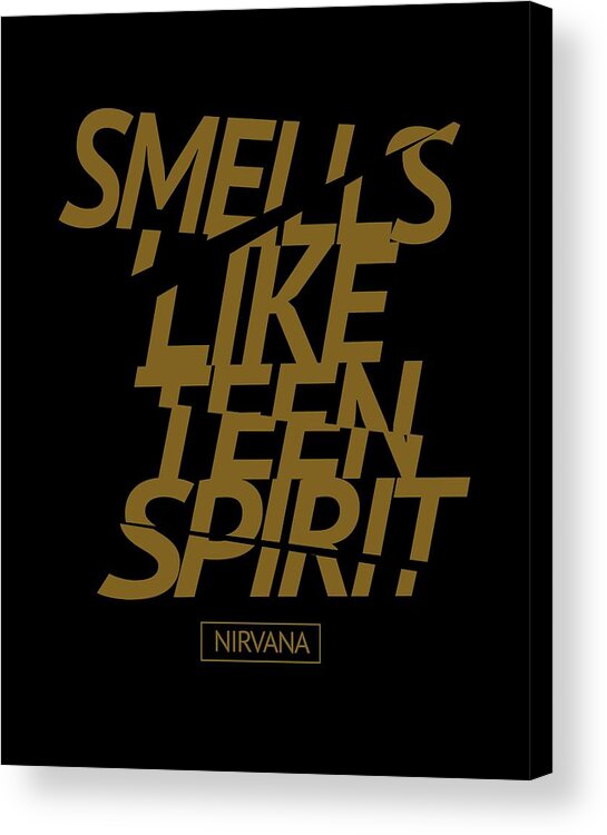 Nirvana Acrylic Print featuring the digital art Smells like teen spirit by Art Popop