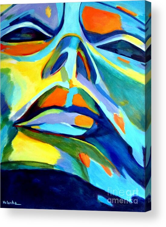 Affordable Original Paintings Acrylic Print featuring the painting Speechless yearning by Helena Wierzbicki