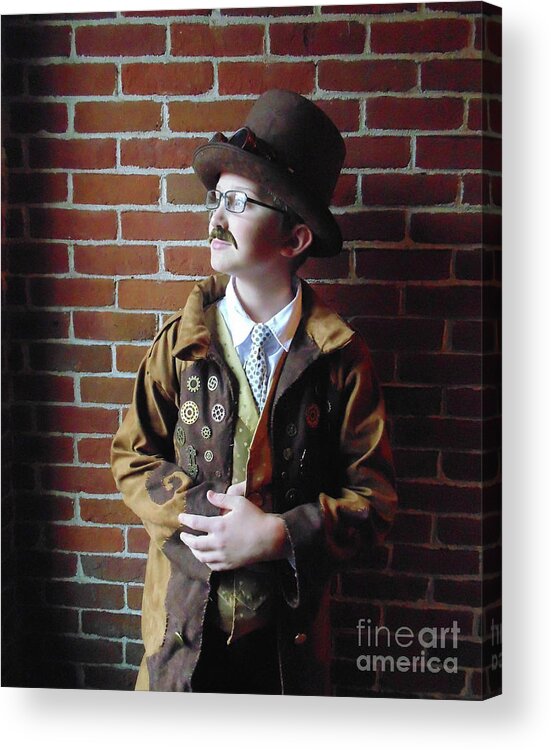 Halloween Acrylic Print featuring the photograph Steampunk Gentleman Costume 1 by Amy E Fraser