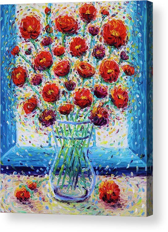 Still Life Acrylic Print featuring the painting Summer On The Air by Bari Rhys