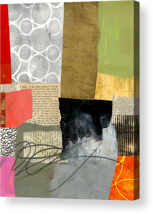 Abstract Art Acrylic Print featuring the painting Surface Analysis #1 by Jane Davies
