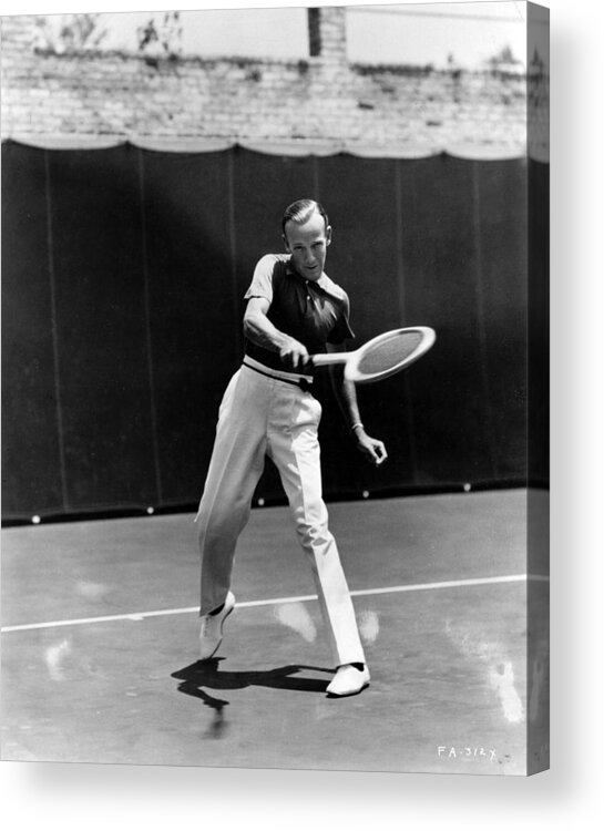 People Acrylic Print featuring the photograph Tennis Astaire by Hulton Archive