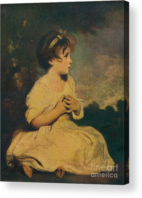 Oil Painting Acrylic Print featuring the drawing The Age Of Innocence, C1788 by Print Collector
