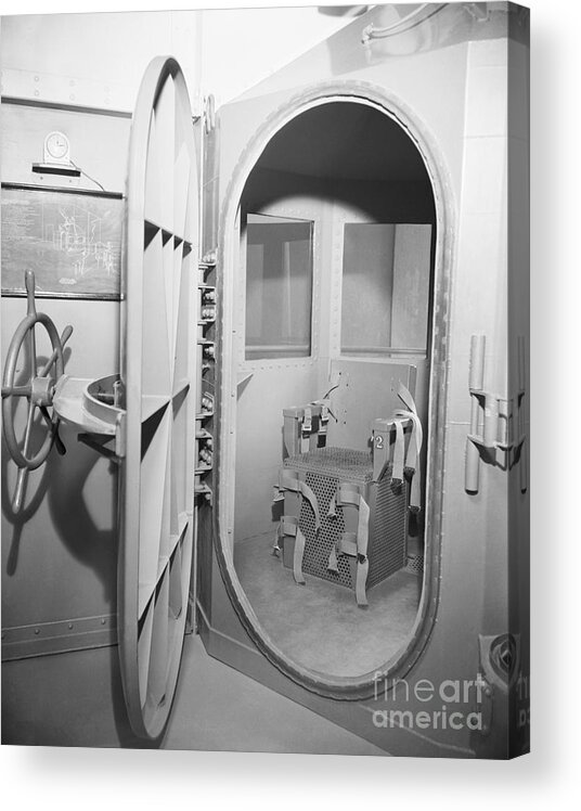 Social Issues Acrylic Print featuring the photograph The Gas Chamber At San Quentin by Bettmann