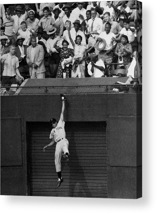 1950-1959 Acrylic Print featuring the photograph The Giants Amazing Willie Mays Amazes by New York Daily News Archive