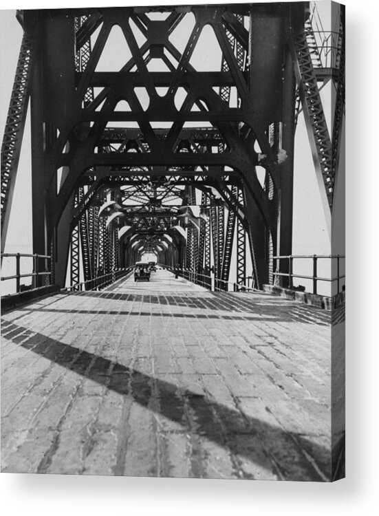 1950-1959 Acrylic Print featuring the photograph The Newport News-james River Bridge Was by New York Daily News Archive