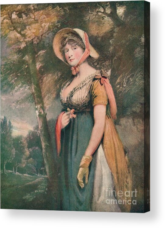 Artist Acrylic Print featuring the drawing The Right Honourable Lady Louisa by Print Collector