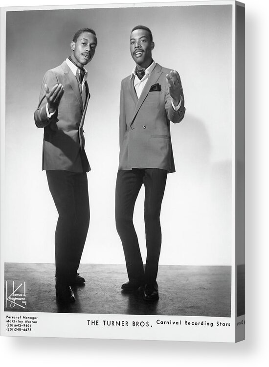 Soul Music Acrylic Print featuring the photograph The Turner Brothers Portrait by Michael Ochs Archives