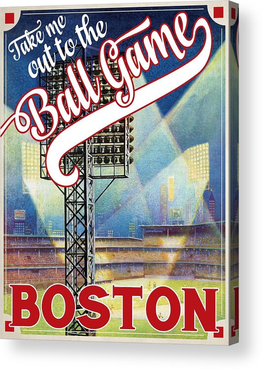 Travel Acrylic Print featuring the drawing Travel Poster_boston by Roy Hilton