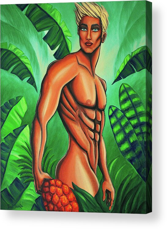 Tropical Acrylic Print featuring the painting Tropic Beauty by Tony Franza