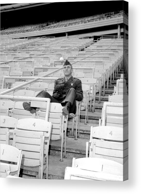 American League Baseball Acrylic Print featuring the photograph Tug Mcgraw, A Marine Reservist Now by New York Daily News Archive