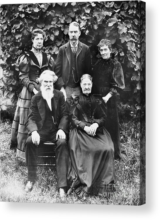 Mature Adult Acrylic Print featuring the photograph Typical American Family by Bettmann