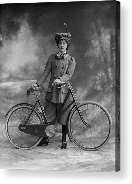 Victorian Style Acrylic Print featuring the photograph Victorian Cyclist by London Stereoscopic Company