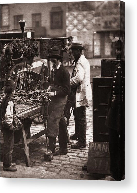 Child Acrylic Print featuring the photograph Victorian Locksmith by John Thomson